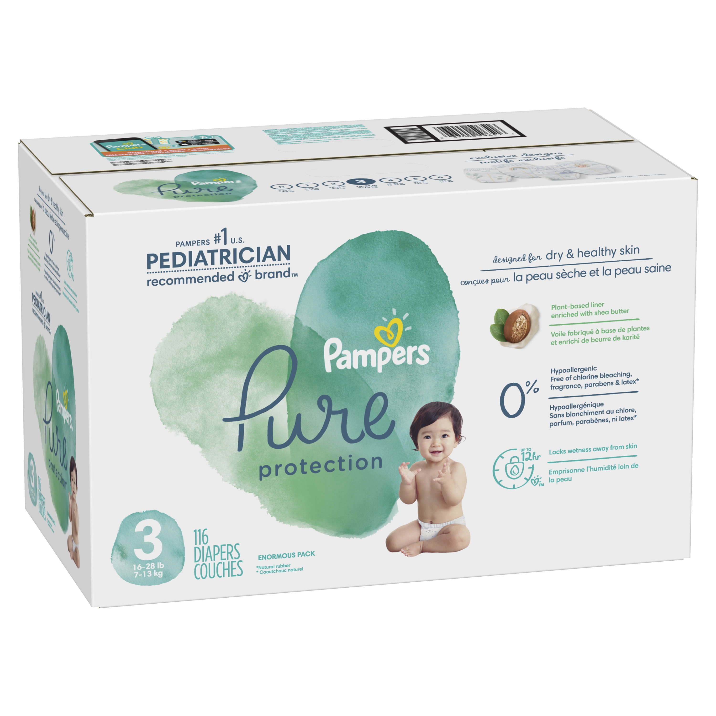 pampers pure protection diapers size 3