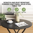 thumbnail image 4 of TROPOW 3 Piece Bistro Set Folding Outdoor Furniture Sets, Outdoor Patio Table and 2 Chairs for Balcony, Garden, Small Space, All Weather & No Assembly Required, Portable Cafe Set, 4 of 6