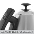 thumbnail image 3 of Chantal Vincent Ekettle Electric Water Kettle, 1.8-Quart, Brushed Stainless Steel, 3 of 8