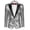 Sliver, variant on Shiny Sequins Suit Jacket Blazer One Button Tuxedo for Party