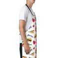 thumbnail image 2 of Goofa Fast Food Printed Waterproof Apron 33" Chef Aprons for Men Heavy Duty Chemical Work Apron Adjustable Bib Apron, 2 of 9