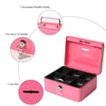 thumbnail image 4 of Pequeña Caja De Seguridad Vimi Con Cerradura Y Ranuras Alcancía rosa, 4 of 8