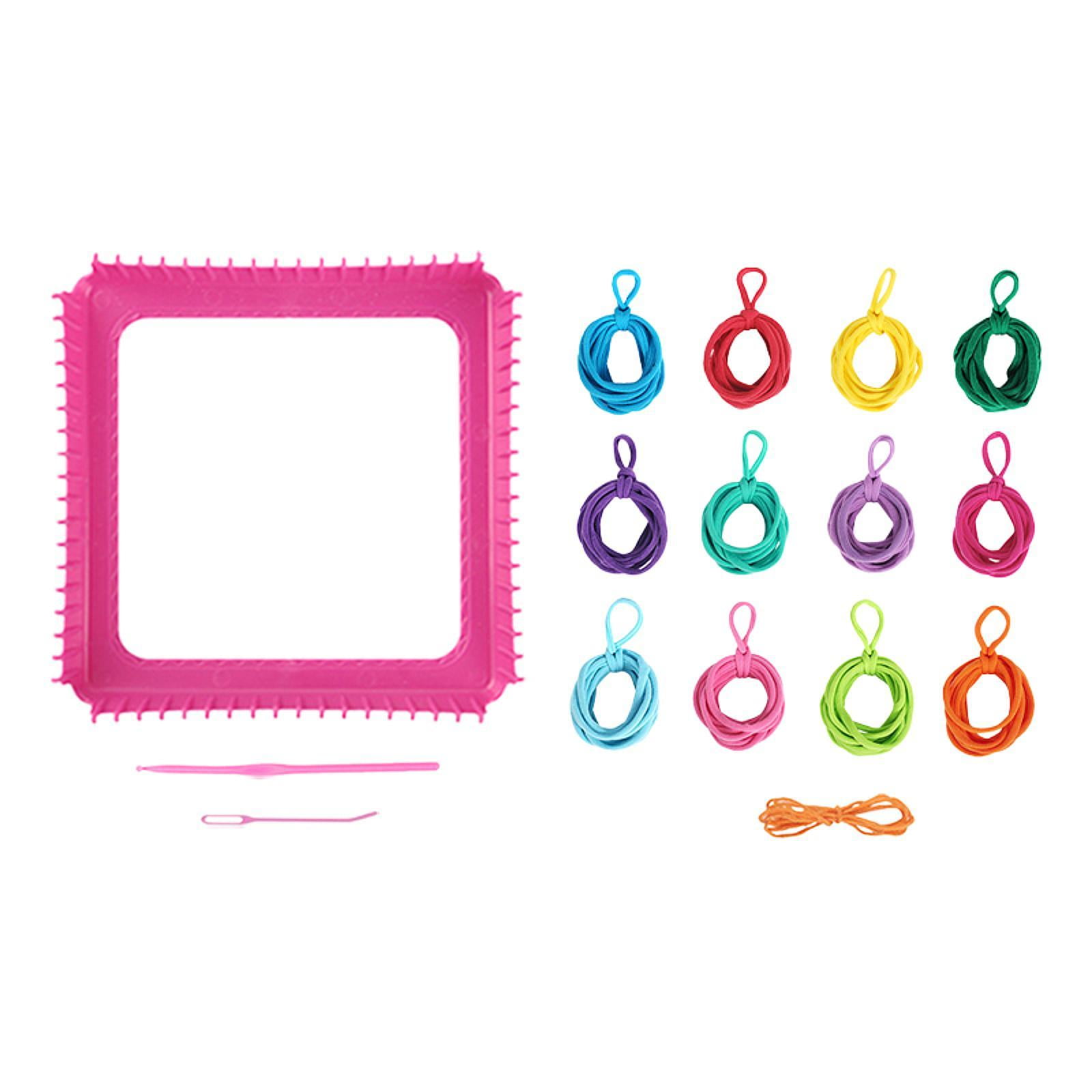 FVDPWYE Weaving Loom Kit Looming Knitting Tool Toy DIY Craft Making Pot Holder Loops for Style B