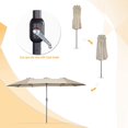 thumbnail image 6 of AECOJOY 15x9ft Double-Sided Patio Umbrella Outdoor Market Umbrella Large Umbrella Table Umbrellas with Crank Air Vents for Deck Pool Patio (1.9" Pole, Orange), 6 of 14