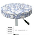 thumbnail image 4 of Kdxio Rabbit And Floral Print Stool Covers Round,Stretch Round Bar Stool Covers Washable Bar Stool Cushion Slipcover for 12-15 Inch Chair, 4 of 7