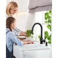 thumbnail image 2 of Wowow Single Handle Pull-Down Sprayer Kitchen Faucet with Soap Dispenser in Oil Rubbed Bronze, 2 of 7