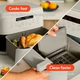 thumbnail image 4 of bella 4 Qt Dual Basket TriZone® Air Fryer with EverGood™ Ceramic Nonstick Coating, Removable Divider, Oatmilk, 4 of 5