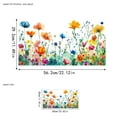 thumbnail image 3 of Darzheoy Colorful Floral Bouquet Window Sticker, Spring Decorations Flower Window Clings Reusable Removable for Glass Window Living Room, 3 of 7