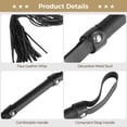 thumbnail image 4 of 2 PCS Faux Leather Horse Training Whips, 18.5 Inches Black Riding Crop with Handle, Horse Flogger Whip, Horse Training Controlling Tool, Essential Equestrian Tool for Riding and Training, 4 of 6