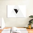 thumbnail image 3 of Elephant Stock Abstract Triangle Wall Art - Horizontal Canvas Wall Art - Living Room Wall Decor - Abstract Canvas - White And Black Decor - 12" x 8", 3 of 8