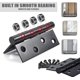 thumbnail image 2 of Stainless Steel Door Hinge, 2 Pcs Door Hinges Folding Hinges Stainless Steel Hinges 3mm Thickness Hinge, For Interior Solid Doors (black) Shibaod, 2 of 5