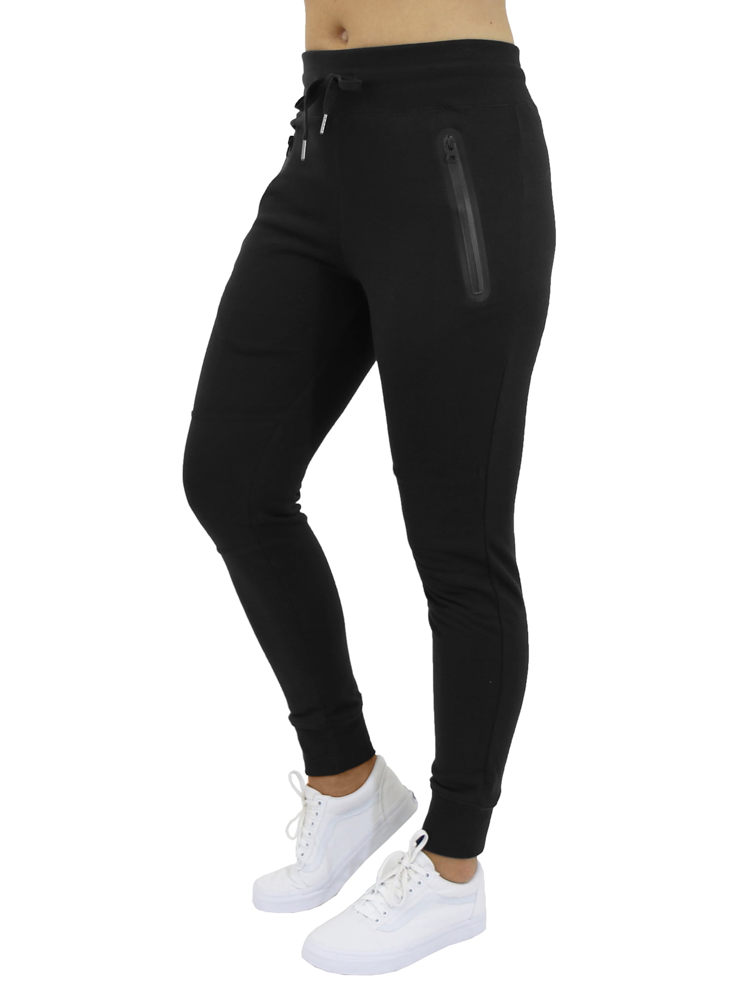 GBH - GBH Womens Fleece Jogger Sweatpants with Zipper Pockets - SLIM FIT - Walmart.com - Walmart.com