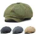 thumbnail image 6 of CENL Men Vintage Newsboy Cap Cotton Twill Summer Beret Hat Driving Cabbie Hat, 6 of 9