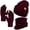 Wine, variant on REDESS Winter Hat, Scarf & Glove Set for Men and Women,Black
