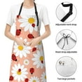 thumbnail image 6 of Lsque Daisy and Ladybug Waterproof Apron Chef Aprons for Men Heavy Duty Chemical Work Apron Extra Long Grilling Aprons with Adjustable Bib Apron, 6 of 9
