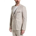 thumbnail image 3 of Paisley & Gray mens  Soho Slim Fit Linen-Blend Jacket, 48R, Brown, 3 of 3