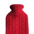 thumbnail image 3 of Botella Caliente Goma Botella Caliente PVC Funda Tela Punto Funda Tela Piel Conejo Imitación Calentador Manos Funda para Botella Caliente (rojo) Rojo, 3 of 9