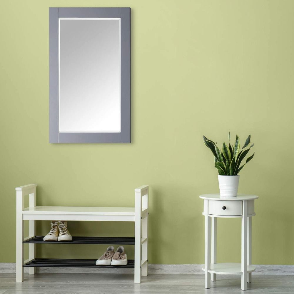 Kepooman F&R 24" X 35" Bathroom Vanity Mirror for Home, Solid Wood Framed Mirrors for Wall, Gray Kepooman F&R 24" X 35" Bathroom Vanity Mirror for Home, Solid Wood Framed Mirrors for Wall, Gray