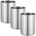 thumbnail image 2 of 3 PCS Stainless Steel Kitchen Utensil Holders, 5.5 x 7.3 in Cylinder Kitchen Countertop Organizer, Dishwasher Safe Cooking Utensil Holder, Large Capacity for Cafe Restaurant Bakery, 2 of 6