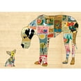 thumbnail image 2 of Schoen, Claudia 24x18 Gold Ornate Wood Framed with Double Matting Museum Art Print Titled - Big dog little dog, 2 of 4