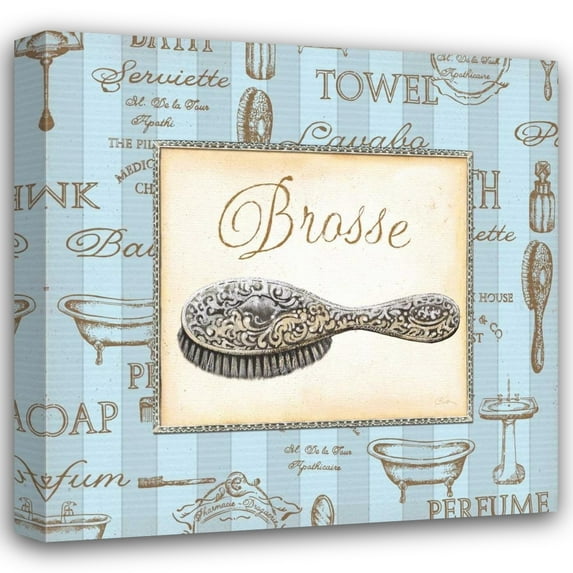 Charlene Audrey 36x36 Gallery Wrapped Canvas Wall Art Titled - Bleu Beaute Feminine II