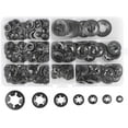 thumbnail image 1 of 280 Pcs Lock Washers Lock Washers, Steel Lock Washers Quick Lock Washers M3 M4 M5 M6 M8 M10 M12, 7 Sizes, Black, 1 of 6