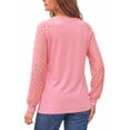 thumbnail image 3 of MOYIKO Blouses for Women Lace Tunic Tops Henley Casual Long Sleeve Shirts Trendy Clothes, 3 of 7