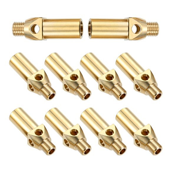 Mtsooning 10PCS Propane Natural Gas Burner Jet, Propane Burner Brass Head Nozzle Replacement for Cast Iron Burner with 10, 20, 32