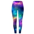 thumbnail image 4 of Tnhcen Women's High Waisted Butt Lifting Yoga Pants with Galaxy Star Print, Tummy Control Workout Leggings, 4-Way Stretch Milk Touch Fleece Fitness Gym Running Pants for Women S-3XL, 4 of 5