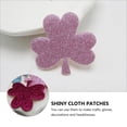 thumbnail image 3 of PBPBOX 50Pcs Clover Shape Beautiful DIY Accessories Assorted Color Shiny Cloth Patches for Crafts, 3 of 5