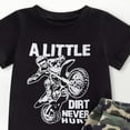 thumbnail image 4 of Xudanell Toddler Baby Boy Summer Outfits God Says I Am Strong Truck Tractor T-Shirt Tops Camouflage Shorts Infant Clothes (Black, 2-3 Years), 4 of 4