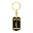thumbnail image 4 of Tarot Card Skeleton Hanged Man Keychain Dog Tag Stainless Steel or 18k Gold, 4 of 8