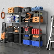 M MZG 4 Tiers Wire Dimensions: 23.6W x 13.7D x 53.4H Shelving Unit, Black
