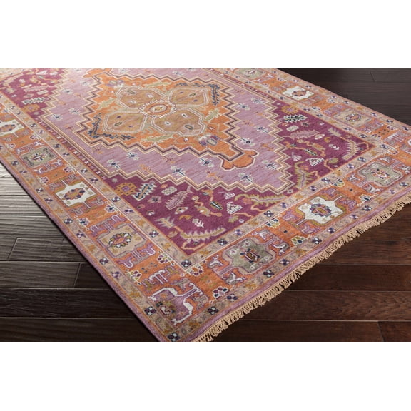 Hauteloom Kadoka Wool Living Room, Bedroom Area Rug - Traditional - Plum, Rust, Lavender - 10' x 14'
