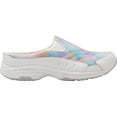 thumbnail image 2 of Women's Easy Spirit Traveltime Clog Bright White Leather/Peach Watercolor Tie Dye 9 WW, 2 of 7