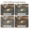thumbnail image 7 of ODIKA 6'x9' Washable Area Rug Cd Vinyl Record Vintage Music Notes Spinning Grooves Retro Disc Flowing Dynamic for Family Room, Living Room, Master Bedroom, Non-Slip, Easy Care, 7 of 7