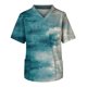 thumbnail image 1 of Plus SizePrinted Scrub Working Uniform Tops For Men's Cross V-Neck Short Sleeve Fun T-Shirts Workwear Tee With Pockets, 1 of 3