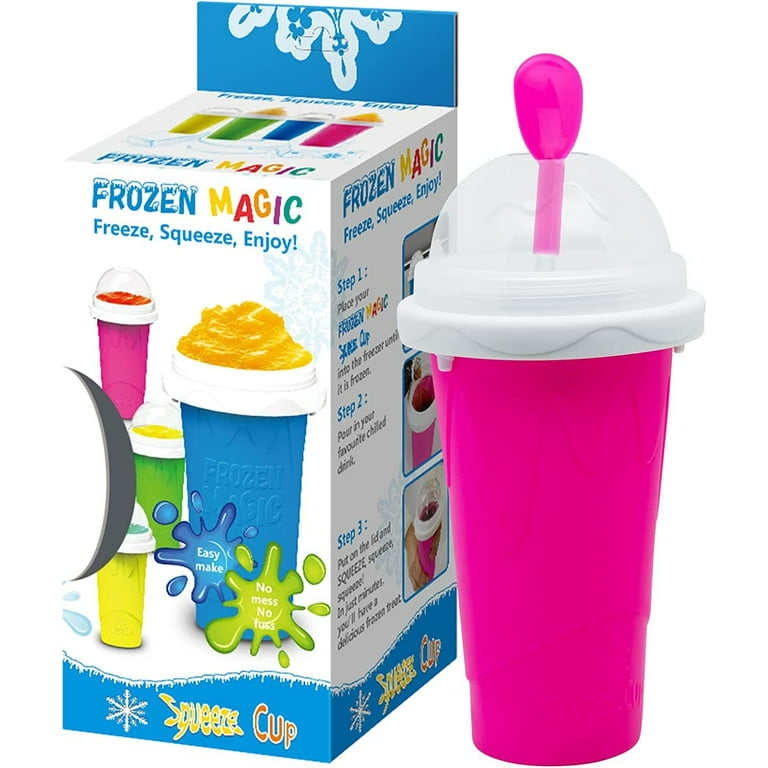 Slushy Maker Cup Tik Tok Stuff Slushie Maker Cup Slushie Ice Cream Maker  Machine Frozen Magic Double Layers Slushie Squeeze Cup 
