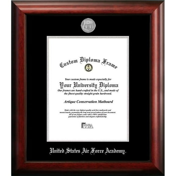 Campus Images CO994SED-8511 8.5 x 11 in. United States Air Force Academy Silver Embossed Diploma Frame