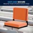 thumbnail image 3 of Flash Furniture Set of 2 Grandstand Comfort Seats by Flash - 500 lb. Rated Lightweight Stadium Chair with Handle & Ultra-Padded Seat, Orange, 3 of 14
