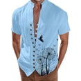 thumbnail image 1 of SHIXIAOO Chemise à Manches Courtes pour Hommes à Impression Numérique 3D avec Poche, Boucle et Col à Revers, Vêtement d'Exercice, Mode pour Hommes, 1 of 4