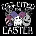 thumbnail image 2 of Junior's The Nightmare Before Christmas Egg-Cited for Easter  Graphic Tee Black 2X Large, 2 of 3