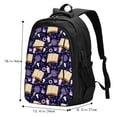 thumbnail image 5 of Balery Lavender Flowers Print USB Charging Backpack for Men and Women - Water-Resistant, Anti-Theft Laptop Backpack with USB Port for Travel, Work, School, and College, 5 of 7