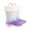Purple Gradient, variant on Kids Toddler Light up Rain Boots for Girls Winter Warm Glitter Boots with Removable Lining, Purple Gradient, Size 7