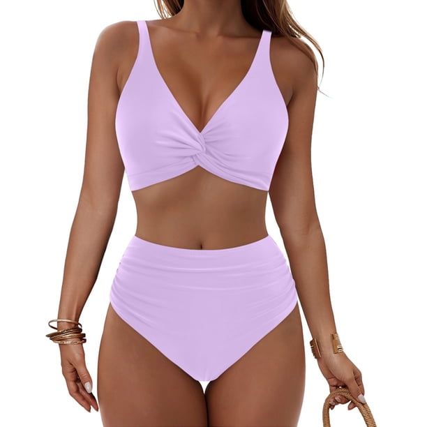 WILLBEST Trajes de Baño Mujer Completo Traje de Baño Tankini Para Mujer, Playa, Piscina, Cubierta, Bikini Ahuecado Con Pantalones Cortos de Baño, Traje de Baño Conservador de Dos Piezas