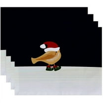 Simply Daisy 18" x 14" Merry Christmas Bird Animal Print Placemat