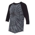 thumbnail image 2 of Dyenomite Tie Dye Three-Quarter Sleeve Raglan T-Shirt 660VR, 2 of 3