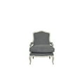 thumbnail image 4 of Pangea Home Rodney 24" Wood Lounge Chair in Antique White & Frost Grey Fabric, 4 of 5
