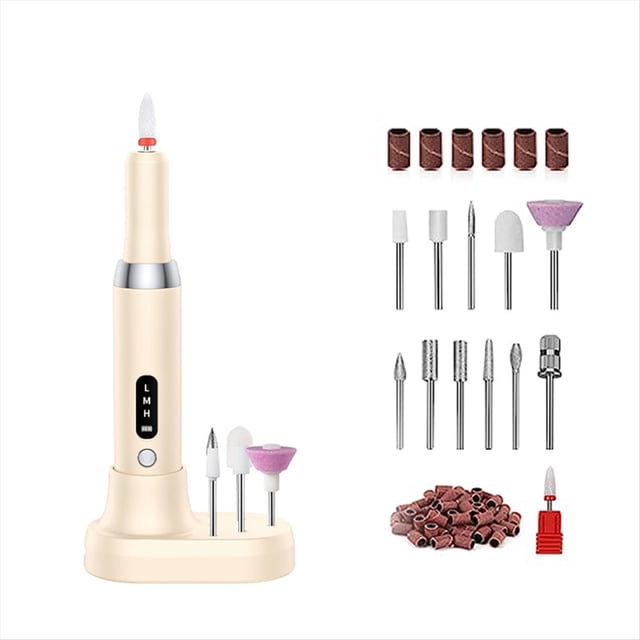 Pulidor de Uñas Eléctrico Brocas Uñas Profesionales Pulido Eliminación de Pulido Arte Lijado Pluma Máquina de Manicura,C