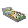 thumbnail image 2 of Ambesonne Animal Fitted Sheet & Pillow Sham Set, Animals Jungle, Twin, Multicolor, 2 of 2